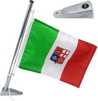 Nerūdijančio plieno 35 arba 50 cm vėliavos stiebas su laikikliu arba Pulpit valtims Jachta Italijos vėliava įtraukti
