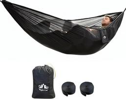 Night Cat Camping Hängematte Outdoor: Kėdės, skirtos kelionėms po sodą ir mišką: Ultraleichtes Hammock XXL Für 1 Person Leicht Kleinem Packmaß für Reise Garten und Wald