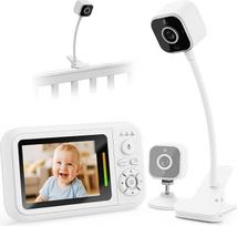 NUOTUN Kūdikių monitorius su kamera be "WiFi", 1080P kūdikių kameros monitorius su laikikliu ir lovos spaustuku