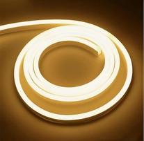 ONSSI neoninė LED juosta 220 V (šiltai balta, 4 metrai), 12 W/m COB šviesos vamzdelis su dideliu ryškumu, kiekvienas pjūvis 10 cm, IP65, su jungikliu ir lipduku, neoninė LED juosta, skirta naudoti patalpose ir lauke