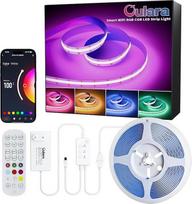 OULARA WiFi WiFi RGB COB LED juosta 6 m Dimmable LED Strip Light DC24 V, spalvų keitimo Smart Works with Tuya/Alexa/Google Assistant, Multicoloured Flexible LED Strip Light for Home DIY Decoration