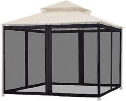 Pakeitimo pavėsinė Mosquito Net su užtrauktuku, Osquito Net skėčiai, 4 skydų ekrano sienos, privatumo užuolaidos, terasa, lauko, sodas ir kiemas