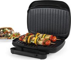 Petra PT4366MBLKVDE Antihaft Gesundheitsgrill - Panini Press mit abnehmbarer Tropfschale, Smartstone-beschichteten Grillplatten, kein Öl erforderlich, vielseitiges Kochen von Gemüse, Fleisch, Spießen