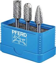 PFERD Tools karbidinių frezų rinkinys, 3 dalių, su visais apvaliais dantukais, kotelio skersmuo 6 mm, frezos skersmuo 12 mm, 21901414 - universalus naudojimas svarbiausioms medžiagoms apdirbti