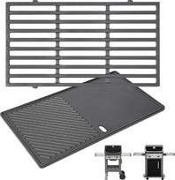QuliMetal 7637 44,5 cm ketaus kepsninės plokštė ir grotelės "Weber Spirit E210 E220 S210 S220" su priekiniu valdymu, kepsninės plokštė, skirta "Weber Spirit" ir "Spirit II 200" serijoms