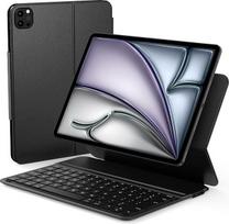 QWERTZ klaviatūros dėklas "iPad Air" 11 colių M3 2025/M2 2024, 5/4 (2022/2020) 10,9 colių, "iPad Pro" 11 colių, itin plona magnetinė "Bluetooth" klaviatūra, C tipo įkrovimo funkcija, juodas