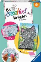 Ravensburger 18246 "BeCreative String Art Cats" - Kūrybiški siūlų paveikslėliai su mielais kačiukais, skirti vaikams nuo 7 metų