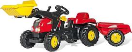 Rolly toys 02/312/7 Vaikiškas traktoriukas su priekiniu krautuvu ir priekaba
