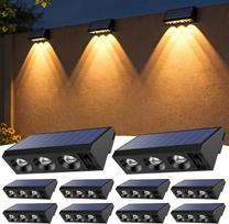 Saulės lempos, skirtos aukštui, saulės baterijos su 3 šviesos diodais, saulės baterijos, skirtos drenažui, drėgmei, atsparumui drėgmei, IP65, skirtos žemei, terasai, terasos dangai, stulpams, lazdoms ir lazdelėms