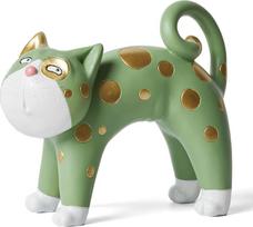 SEINHIJO Katė Figūrėlė Statulėlė Gyvūnų skulptūra Ornamentas Šiuolaikinis dekoratyvinis menas Dovana šeimai Draugai Mėgėjams Polyesine Green 16 cm