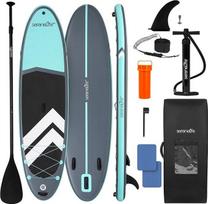 SereneLife Stand Up Paddling Board Aufblasbar, SUP Board Extra Breit 89cm 200kg für Familie - Standup Paddle Board Set, auch für Hunde geeignet, mit Paddel, Pumpe, Rucksack (Haustiere)