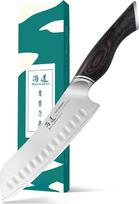 SHANGDAO 7" japoniškas "Santoku" virtuvės peilis VG10 nerūdijančio plieno virtuvinis peilis su Pakka medine rankena dovanų dėžutėje