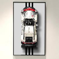 Sieninis ženklas Lego Technic Porsche 911 RSR 42096 Wall Hanging Compatible with Lego Porsche Gift Ideas for Lego Car Wall Mount Enthusiasts Dydis 75 x 45 cm