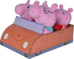 Simba 109261006 Peppa Pig 4 dalių rinkinys Šeimos rinkinys automobilyje.