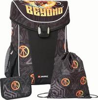 SKANDO BAGS Ninjago Easy Light mokyklinio krepšio rinkinys - vaikams pritaikytas dizainas su erdvia kuprine, skyreliu pietų dėžute ir šviesą atspindinčiais elementais, Reach Beyond