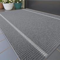 Spalva G Durų kilimėlis lauko viduje 120 x 180 cm, didelis purvo gaudyklės kilimėlis lauke, neslystantis, atsparus oro sąlygoms, durų kilimėlis, skalbiamas, lauko kilimėlis įėjimui, lauko durims, sodui (pilka)