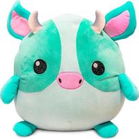 SquishPets - pliušinis žaislas "Cuddly Toy" Didelė pieniška pliušinė karvė, 30 cm, skirta glaustymuisi ir žaidimams