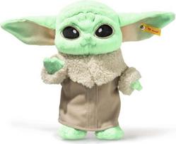 Steiff Cuddly Toy Star Wars Grogu, mielas minkštas žaislas, berniukams, mergaitėms ir kūdikiams nuo 0 mėnesių, draugai, pliušinis žaislas, 25 cm, žalias, 024795