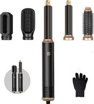 Šukuosenų rinkinys, "5-in-1 Air Styler", "Negative Lonen" plaukų stiliatorius su automatine garbanojimo žnyplėmis, "Air Styler" šiluminis šepetys plaukų džiovintuvas
