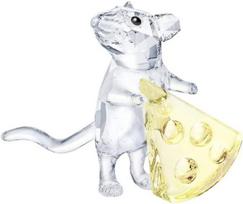 Swarovski 5464939 Pelė su sūriu, krištolo figūrėlė, krištolas, skaidrus, geltonas, 3,2 x 3,8 x 2,3 cm