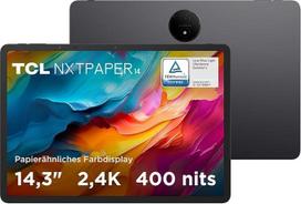 TCL NXTPAPER 14 planšetinis kompiuteris, 14,3 colių 2.4K NXTAPER ekranas, 256GB atminties, 8GB RAM (+ 8GB RAM išplėtimas), 10 000 mAh baterija, 33 W PD greitasis įkrovimas, "Android WiFi" planšetinis kompiuteris, pilkos spalvos