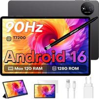TECLAST Planšetinis kompiuteris "Android" 16 Planšetiniai kompiuteriai 11 colių, 90 Hz ekranas, 12GB RAM, 128GB (iki 2 TB TF), 7000 mAh, aštuonių branduolių, "Widevine L1", GPS, OTG, WLAN, BT 5.0, planšetiniai kompiuteriai su rašikliu, dėklu, C tipo jun
