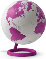 Tecnodidattica Atmosphere Evolve Velvet Agata Skandinaviško dizaino gaublys su spalvotu šviestuvu, politinė kartografija, skersmuo 30 cm, pagamintas Italijoje