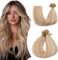 Tess Extensions Real Hair Bondings 1g 100% Remy plaukų priauginimas 50 sruogų Keratino žmogaus plaukai 50g
