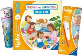 tiptoi Ravensburger rinkinys: Ieškok ir atrask - mano pasaulis (knyga vaikams) + 00110 rašiklis su paslėptų objektų kortele, lavinamasis žaislas vaikams