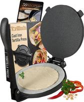Tortillada - Tortilla Press / Quesadilla, Roti Maker ketaus ketaus keptuvė su receptais, įskaitant elektroninę knygą su 50 Tortilla receptų (30,5 cm)