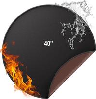 Ugniai atsparus kilimėlis Fire Pit Underlay 2315°C Fire Protection Mat Heat Protection Mat 91.4 cm BBQ Grills Mat Thick Splatter Grill Rug for Floor Patio Deck Lawn, sulankstomas atsparus vandeniui
