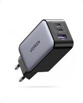 UGREEN 65 W USB C 3 prievadų įkroviklis, USB C maitinimo adapteris, PD įkroviklis, palaiko PPS GaN II, 20 W, suderinamas su "MacBook Pro", "MacBook Air", "iPhone 13 Pro", "iPhone 12", "iPad Pro", "Dell XPS", "Galaxy S22", S21