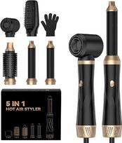 UMIGA Airstyler 5-in-1, 1000 W plaukų stiliatorius garbanojimo geležies plaukų džiovintuvas su šilto oro šepetėliu, apvalus šepetys plaukų džiovintuvas, plaukų tiesinimo šepetys, 3 temperatūros plaukų stiliatorius plaukų apimčiai, tiesinimui, garbanojimui