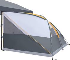 UNP Camping Cube Gazebo Side Tent 3 x 3 m (Grey, 3 m x 2,2 m)