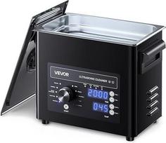 VEVOR ultragarsinis valytuvas, profesionalus ultragarsinis valymo įrenginys su sukamąja rankenėle, 3 l, valymo įrenginys su krepšeliu ir valymo rutuliuku, ultragarsinis įrenginys laikrodžiams, skustuvams, papuošalams, monetoms