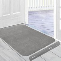 Vidaus durų kilimėlis 2,6 mm itin plonas plaunamas durų kilimėlis neslystantis purvo gaudyklė, žemo profilio absorbcinis virtuvės kilimas (šviesiai pilkas, 50x80 cm)