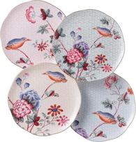 Wedgwood - "Harlequin Cuckoo" arbatos lėkštės, 4 vnt.