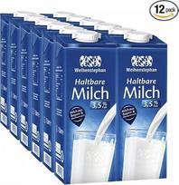 Weihenstephan Patvarus pienas 3,5% 1000 mililitrų x 12 vnt. su "Pufai Grocery Free