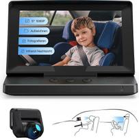 WOLFANG 1080P kūdikių automobilinė kamera: 5 colių ekranas su naktinio matymo kamera, platus ir aiškus vaizdas ant galinės sėdynės
