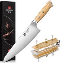 XINZUO nerūdijančio plieno 21 cm virėjo peilis Profesionalus kaltinis aštrus virėjo peilis Vokiečių 1.4116 nerūdijančio plieno virtuvės peilis virtuvės restoranui Ergonomiška alyvuogių medžio rankena su puošnia dovanų dėžute