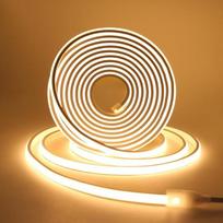 XUNATA neoninė šviesa COB LED juosta IP65 atspari vandeniui 220V Super ryškus 288LEDs/m lankstus DIY projektų vidaus lauko apšvietimas (šiltai balta, 6 m)