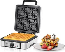 XXL 4 vaflių lygintuvai 1200 W vaflių keptuvė Panini grilis Vaflių skrudintuvas Elektrinis grilis XXL vaflių keptuvė Neprisvylanti danga FOHERE vaflių keptuvė