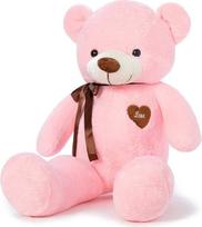 YunNasi Teddy Bear Didelis milžiniškas pliušinis meškiukas Pliušinis meškiukas Cuddly Bear 100 cm / 39 colių Minkštas žaislas su juostelėmis vaikams ir draugėms