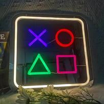 Žaidėjų neoninis ženklas, LED žaidimų neoniniai ženklai USB / jungiklis, grafinis apipavidalinimas Neoninis ženklas Žaidėjų žaidimų kambario dekoro lempa, skirta žaidėjams Streamers paaugliams Berniukų kambarys vaikams (grafinis)