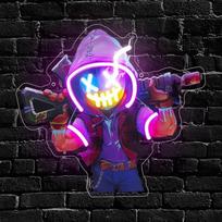 Žaidimų neoninis ženklas, skirtas sienų apdailai, Anime Gamer LED neoninis ženklas fonui, klounų sienų meno dekoras, skirtas miegamajam, žmogaus urvui, žaidimų kambariui, dovana paaugliams, vyrams, USB maitinimas (14,4 x 14 colių)