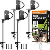 Žemės inkaras varžtas 14 colių 4 pakuotė batutas Stakes Heavy Duty RV stoginė sandėliavimo stoginė inkaras Playset Swing inkarai inkarai Stakes tvoros stoginė sodas