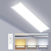 zemty LED panelinė lubų lempa 100 x 25 cm, 30 W 3300 LM lubų lempa plokščia su nuotolinio valdymo pulteliu, reguliuojama, 3000-6500 K dienos šviesos lempa, skirta virtuvei, miegamajam, svetainei