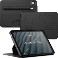 ZUGU CASE iPad 10.9 dėklas 11/10 kartos (A16 2025/2022), plonas apsauginis dėklas, 8 kampinis stovas, magnetinio rašiklio laikiklis, automatinis miegas / pabudimas [ Juoda ]