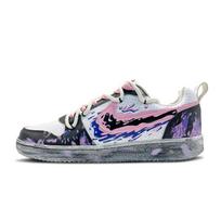 Nike Court Borough Ruined Ruins Phantom Synthetic Leather Abrasion Resistant Low top Skateboard Shoes Men's Black Pink 838937-111(Team332--) 46