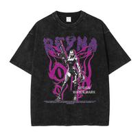 Valorants Game Graphic T Shirt Sova Omen Print Tshirt Vintage Washed Short Sleeve Tees Oversized Tshirt Men Women Clothing S